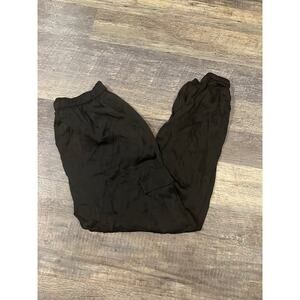 Johnny Was Women's Black Elastic Waist Cargo Pockets Jogger Pants Size Small NWT